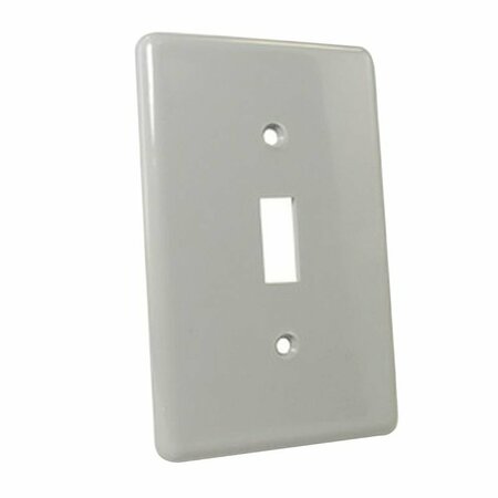 IPEX Switch Plate, 4.752 in L, 3 in W, 1-Gang, PVC, Gray 20232